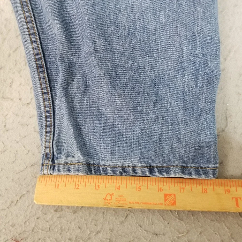 Levi's Jeans Mens 36x32 Blue 505 Regular Fit Straight Leg Light Wash Denim Pants
